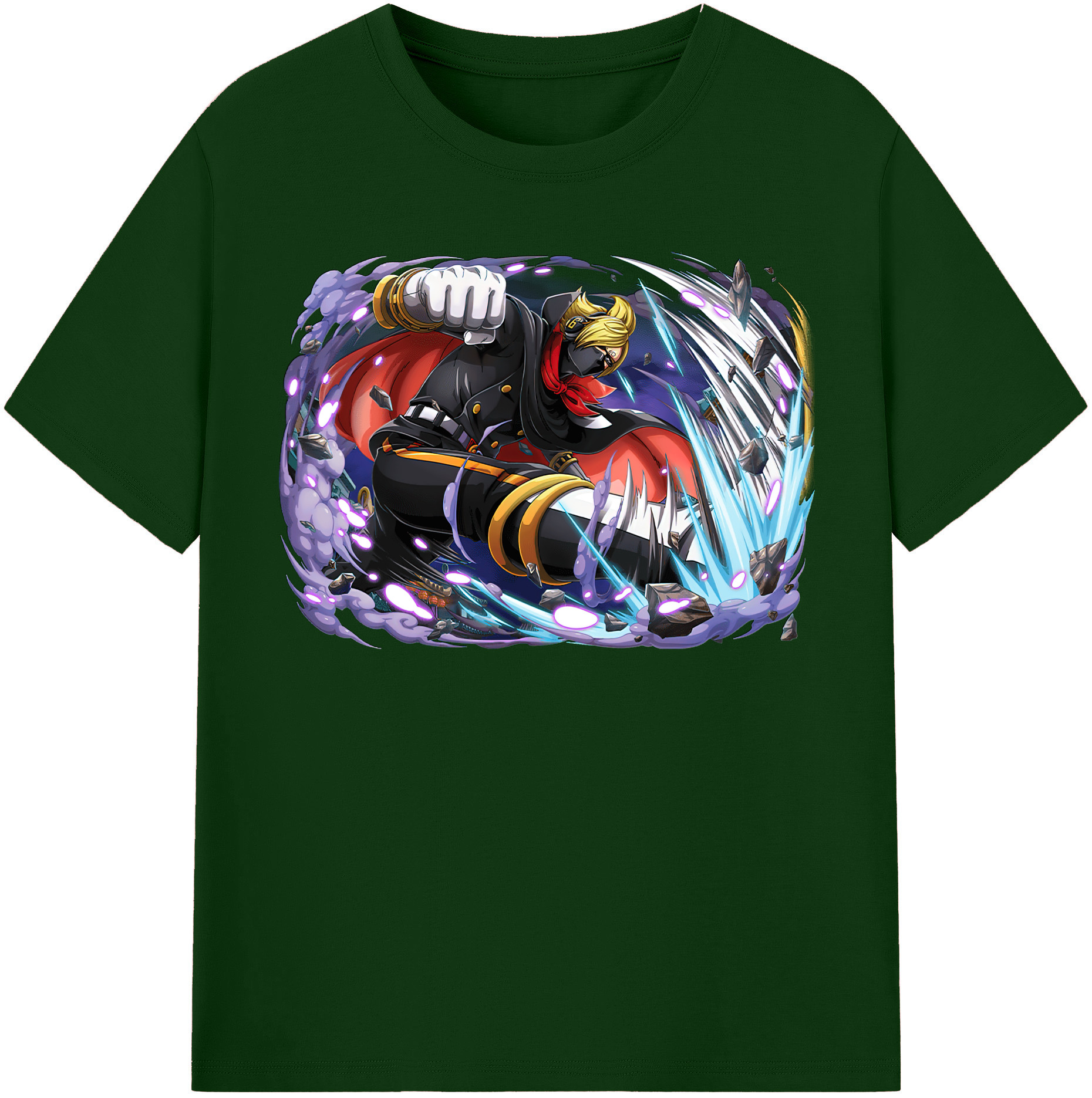ワンピース ロロノア・ゾロ ONE PIECE Roronoa Zoro 綿100％半袖Tシャツ（フロントプリント）